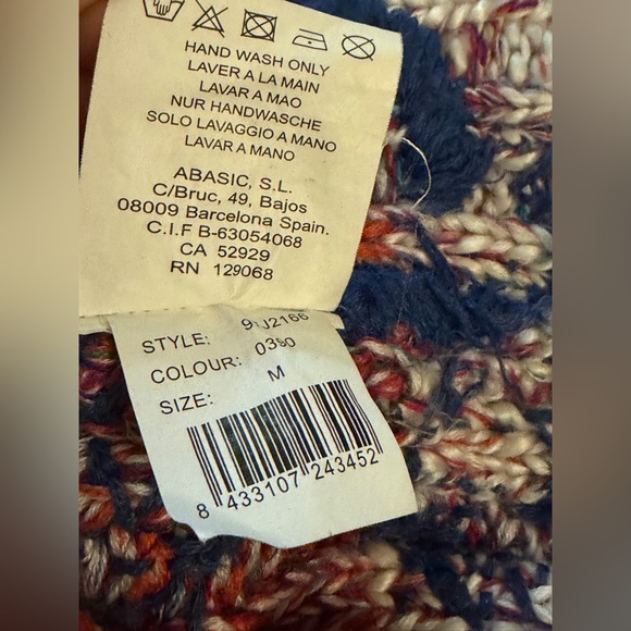 Desigual Chunky Multicolor Knit Y2K Style Turtleneck Long Sleeve Sweater Top - Picture 11 of 13